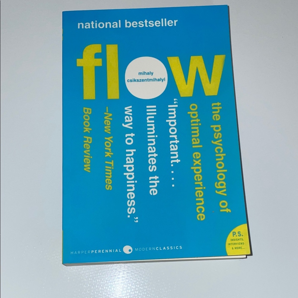 Flow by Mihaly Csikszentmihalyi Book